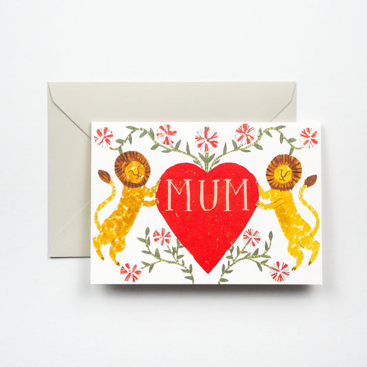 Mum Lion Heart Card